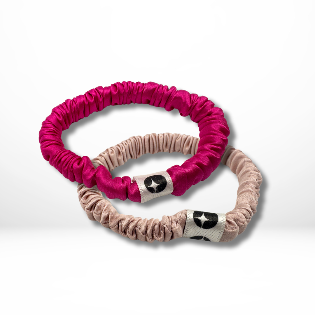 Eternal Luxe Duo: Silk Skinny Scrunchies