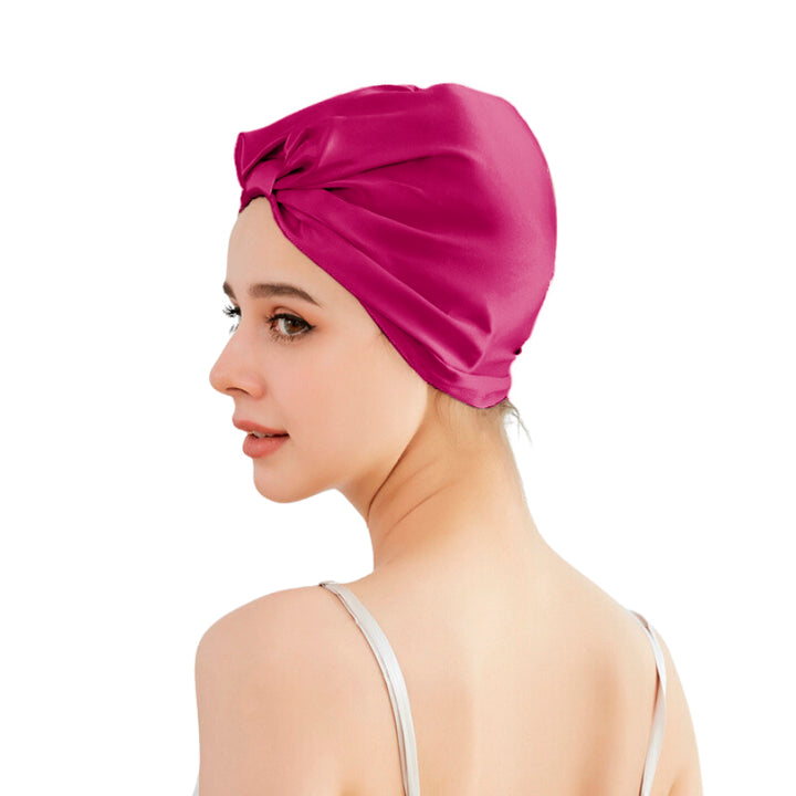 FUCHSIA PINK SILK TURBAN