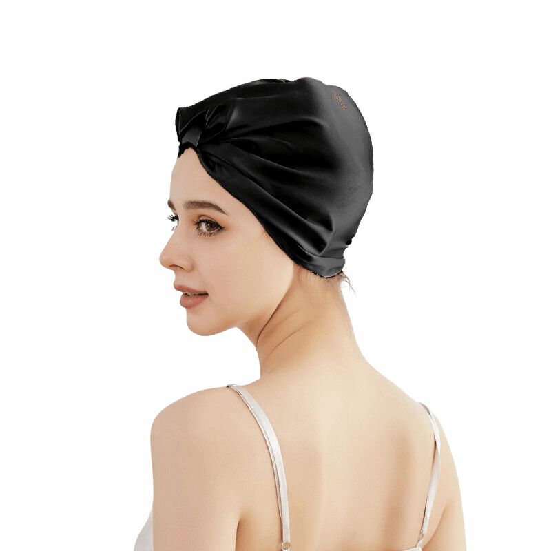 BLACK SILK TURBAN - A Good Night Sleep